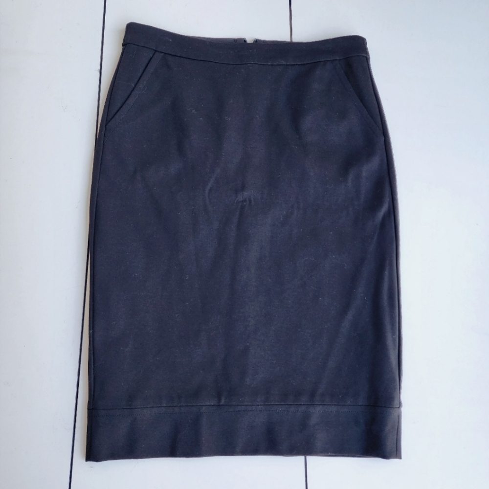 Trina Turk Womens Black Pencil Skirt Stretch Comfy Rayon Nylon Sz 6